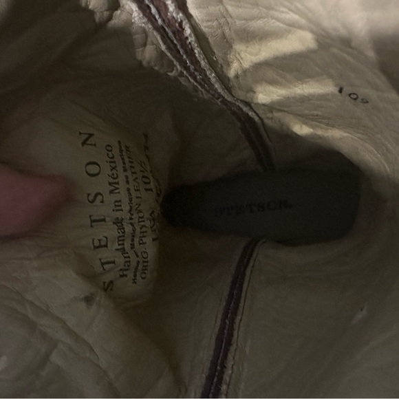 Stetson‎ Boots Python Leather Great Shape Size 10 1/2 - Picture 6 of 6